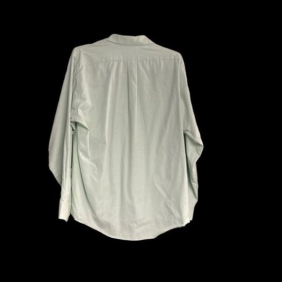 VAN HEUSEN Men’s Wrinkle Free Green Shirt Size 17 36/37 X Large Long Sleeve - Picture 4 of 10